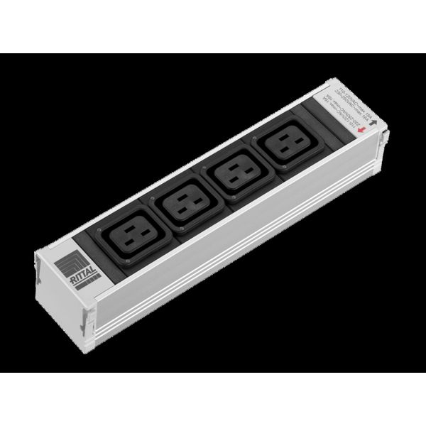 DK PSM Plus socket module, C19, 4-way, black, nicht schaltbar, mit LED image 2