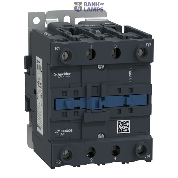 IEC contactor, TeSys Deca, nonreversing, 80A resistive, 4 pole, 2 NO and 2 NC, 240VAC 50/60Hz coil, open style image 1