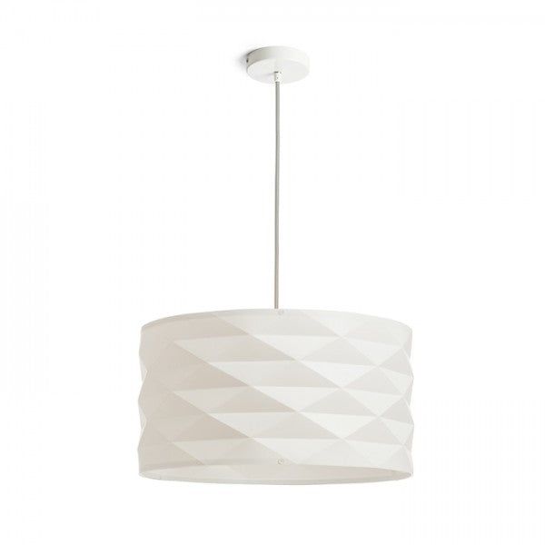EZRA 40 pendant white PVC/grey 230V LED E27 15W image 1