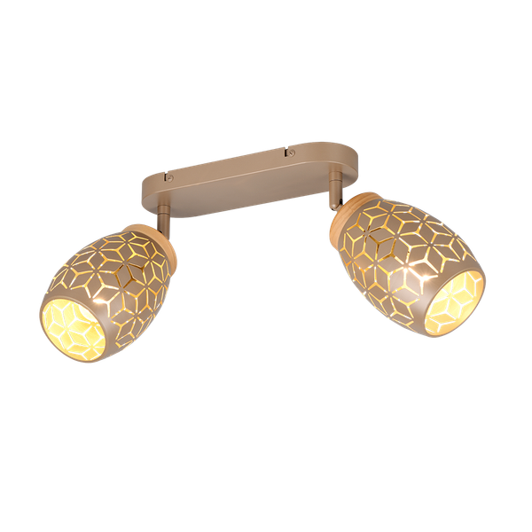 Bidar spotlight 2-pc E14 coffee brown image 1
