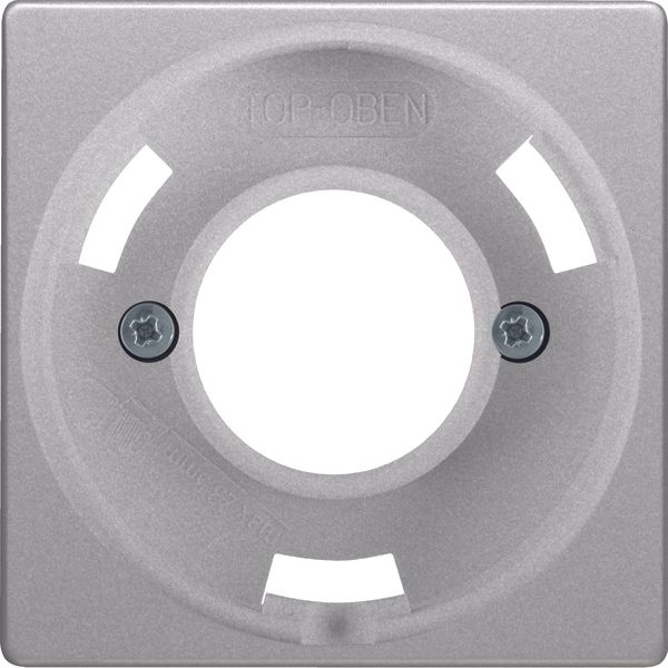 Centre plate for pilot lamp E14, Q.1/Q.3, aluminium velvety, lacquered image 1