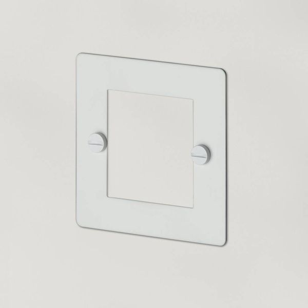 1G EURO PLATE / 2 MOD / WHITE image 2