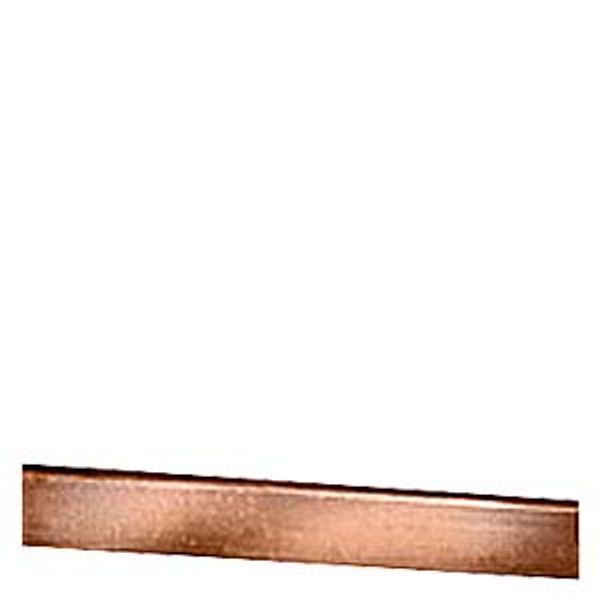 Rod, flat copper 30x 10 mm approx. 2 m long, tin-plated image 1