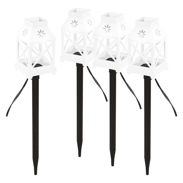 LED decoration – stake lanterns, white, outdoor and indoor, cool white image 1