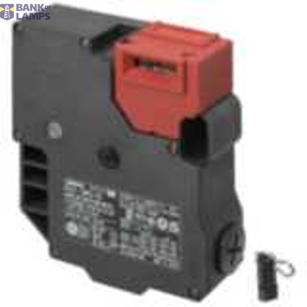 Guard lock safety door-switch, M20, 2NC/1NO + 2NC/1NO, plastic, mechanical lock/24 VDC solenoid release, 24 VDC green LED indicator, special release key D4JL0006R image 1