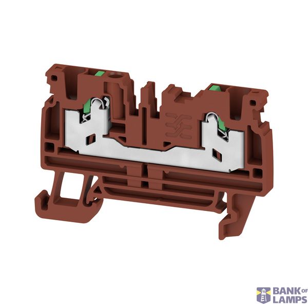 Feed-through terminal block, SNAP IN, brown, 2.5 mm², 24 A, 800 V, Num image 1