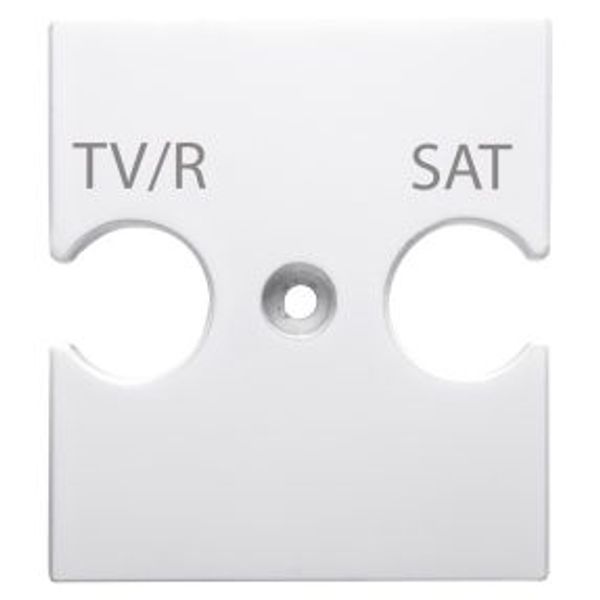 UNIVERSAL SUPPORT - COMBINED SOCKET OUTLET TV/R-SAT - SATIN WHITE - CHORUSMART image 1