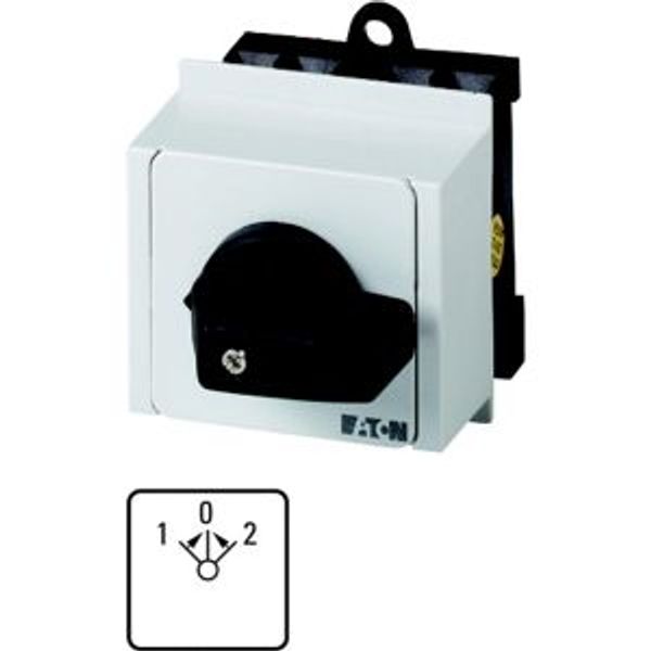 T0-3-8216/IVS Changeoverswitches, T0, 20 A, service distribution board mounting, 3 contact unit(s), Contacts: 6, 45 °, momentary, With 0 (Off) position, with spring image 4