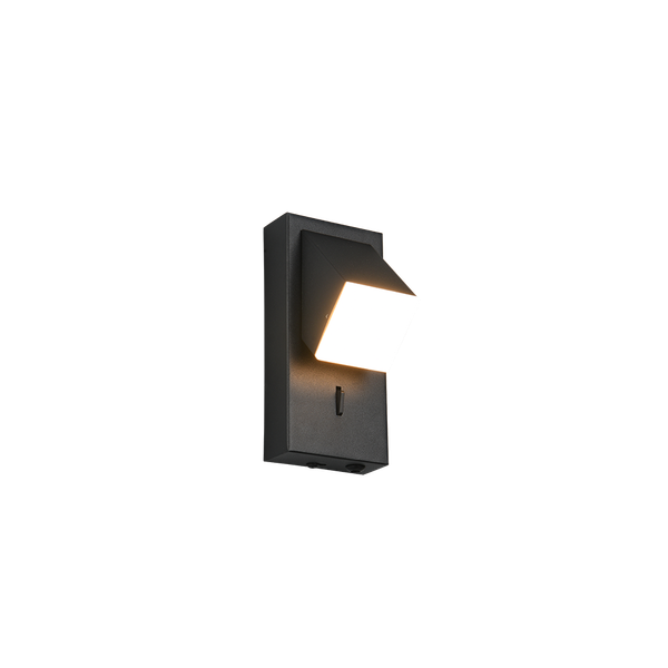 Raglan LED wall lamp 1-pc matt black image 1