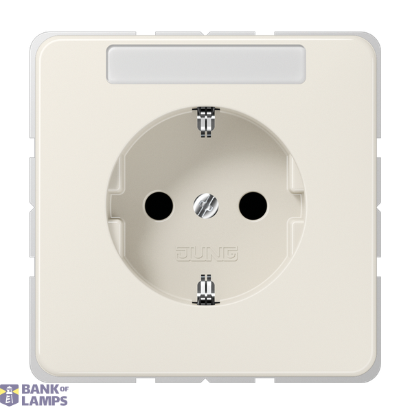 SCHUKO socket, 16 A 250 V ~, without claws, integrated increased contact protection, SAFETY+, thermoplastic, CD series, white image 1