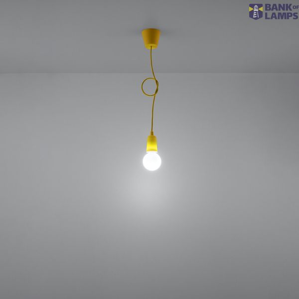 HANGING LAMP DIEGO 1 YELLOW E27 1X60W IP20 image 7