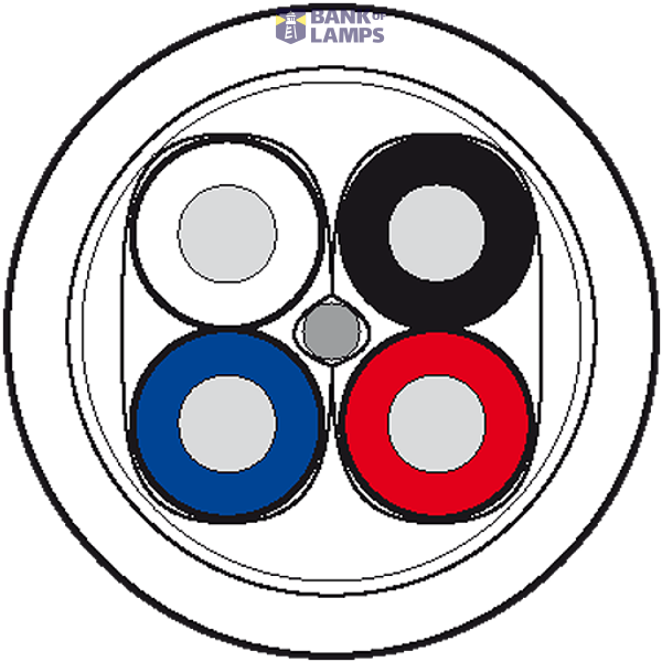 cable drum Ø 100mm PUR-OB- 2x1.5+2x0.5 -D8.8-u-9005 100m image 2