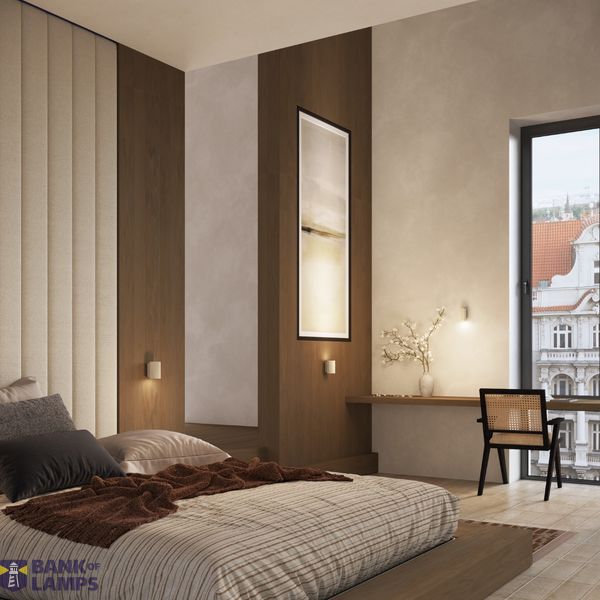 WALL Sconce Lamp with a corrugated shade and a designer finish, Karbon series image 8
