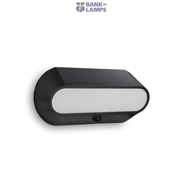 APPLIQUE LED SOLAR AURA OVALE NERA image 1