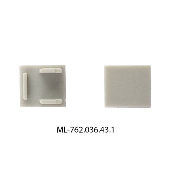 End cap with hole for AG, AR, AS, silver color, 1pc image 1