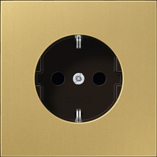 Jung LS Range - Wall socket ME1520NKIC Brass classic image 1