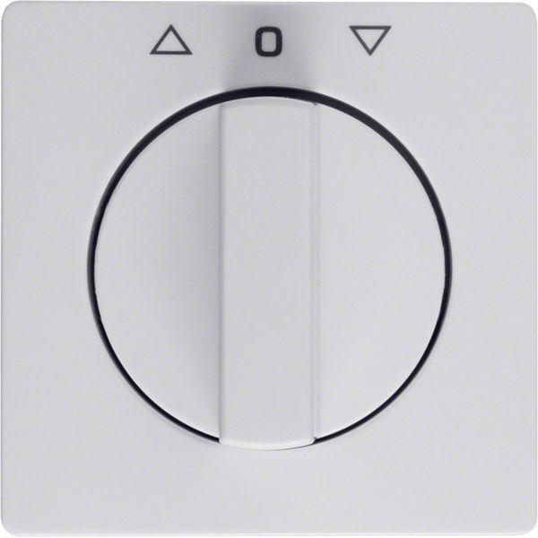 Centre plate rotary knob rotary switch blinds, Berker Q.1/Q.3, pol whi image 1