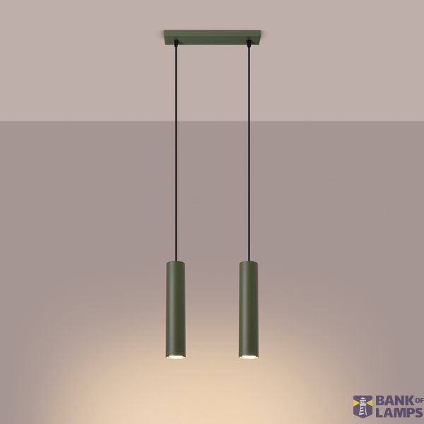 HANGING LAMP LAGOS 2 OLIVE GREEN 2XGU10 image 8