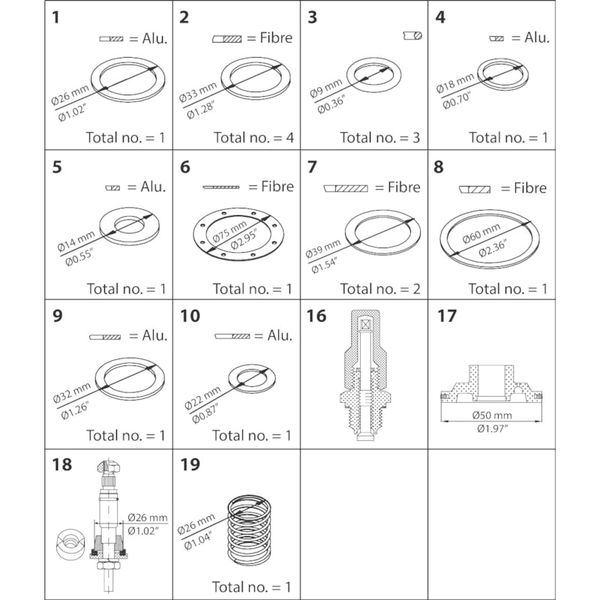 PMC1 and PMC3 Overhaul kit image 1