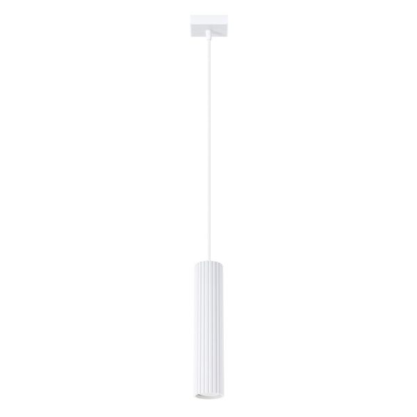 HANGING LAMP WITH ADJUSTMENT, CYLINDRICAL CARBON SHADE FOR A MODERN LIVING ROOM image 1