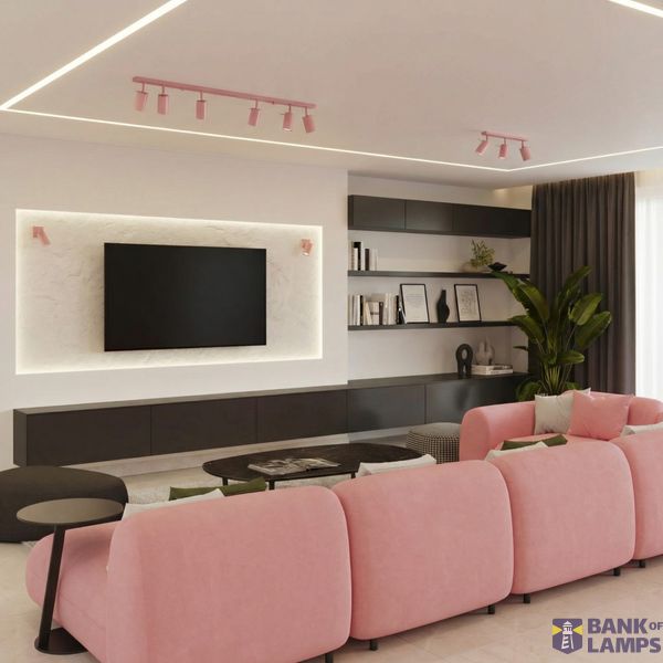 Ceiling lamp RING 3L pink image 6