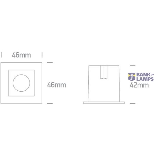 BLACK RECESSED 3W WW IP20 230V DARK LIGHT image 2