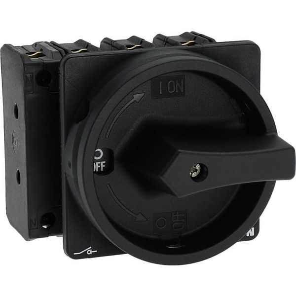 P3-100/EA/SVB-SW/N/HI11 Main switch, P3, 100 A, flush mounting, 3 pole + N, 1 N/O, 1 N/C, STOP function, With black rotary handle and locking ring, Lockable in the 0 (Off) po image 20