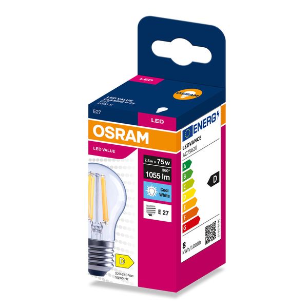VALCLP75 7,5W/840 230V FIL E27 FS1 OSRAM image 2