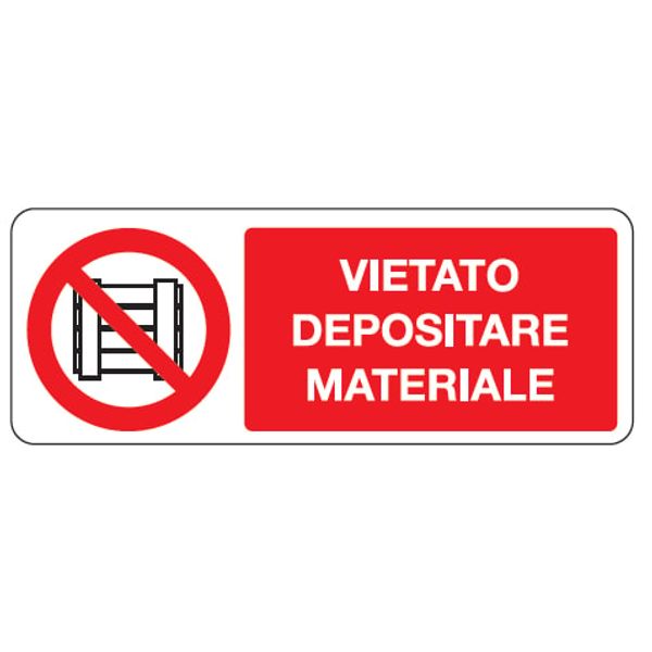 Prohibition sign - Al - 330x125 mm image 1
