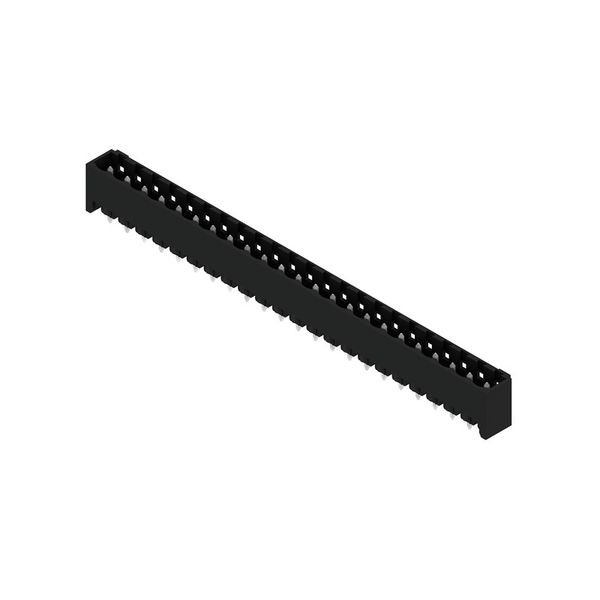 PCB plug-in connector, male header, closed side, THT/THR solder connection, 5.08 mm, Number of poles: 23, 180°, Solder pin length (l): 3.2 mm, tinned, black, Box image 4