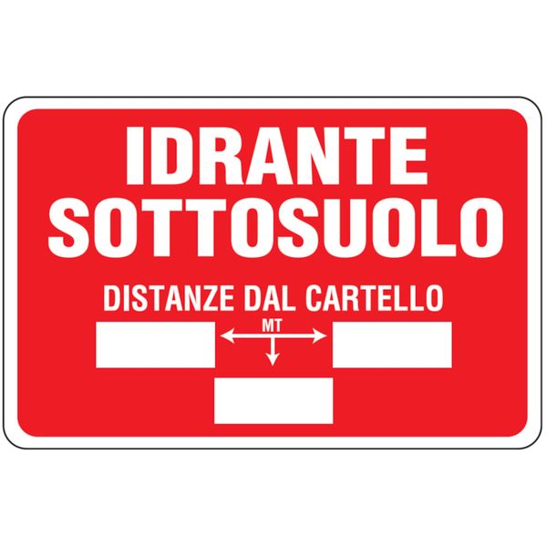 Fire sign - Al - Dimensions: 300x200 mm image 1