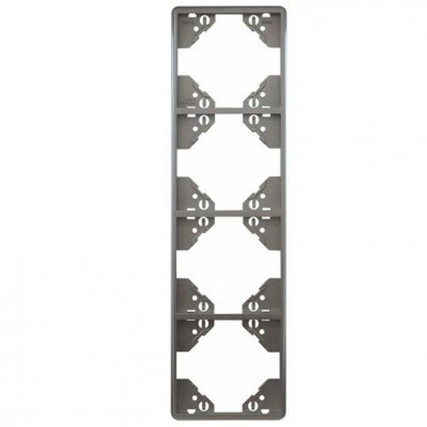 FOUR-GANG VERTICAL FRAME SILVER image 1