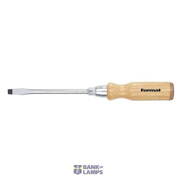 Screwdriver with wooden handle 9.0x1.6x175mm FORMAT image 1