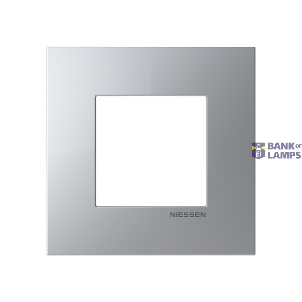 Frame 1-gang - Niessen logo - Silver image 1