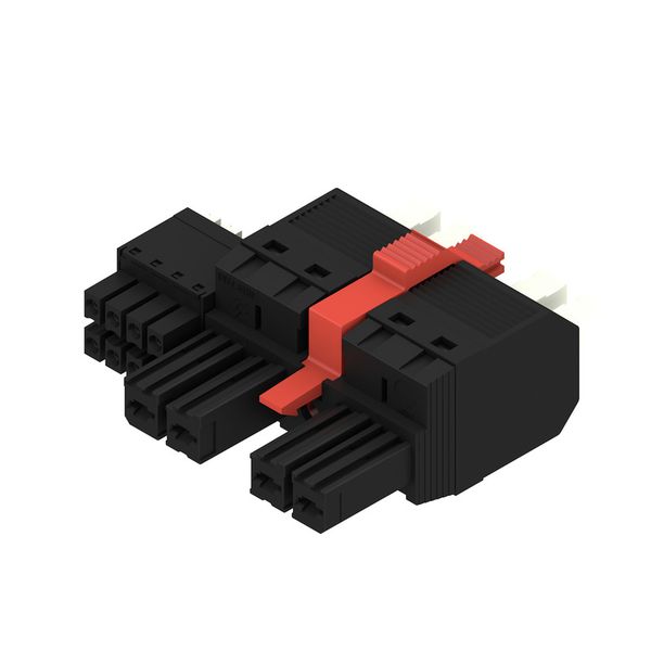 PCB plug-in connector, female plug, 7.62 mm, Number of poles: 4, 180°, PUSH IN with actuator, Clamping range, max. : 6 mm², Box image 2