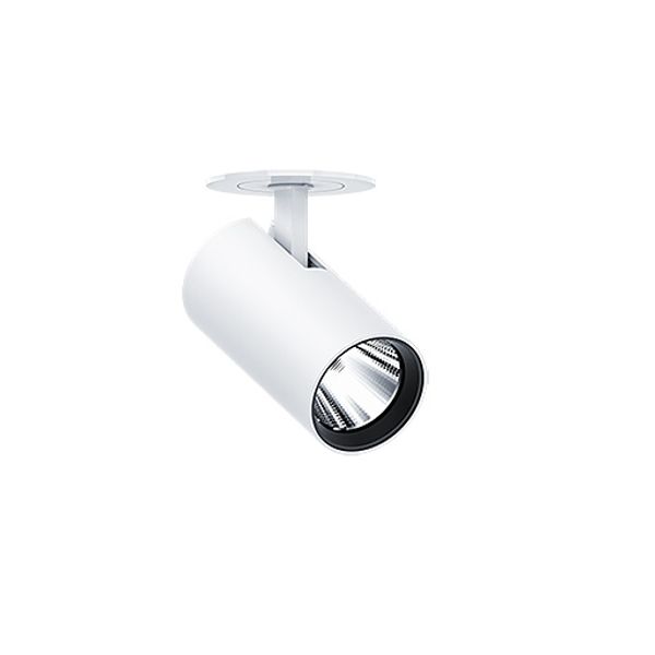 V2-SR S 1800-930 SWI LFL WH WH - LED semi-recessed spotlight, tiltable image 1