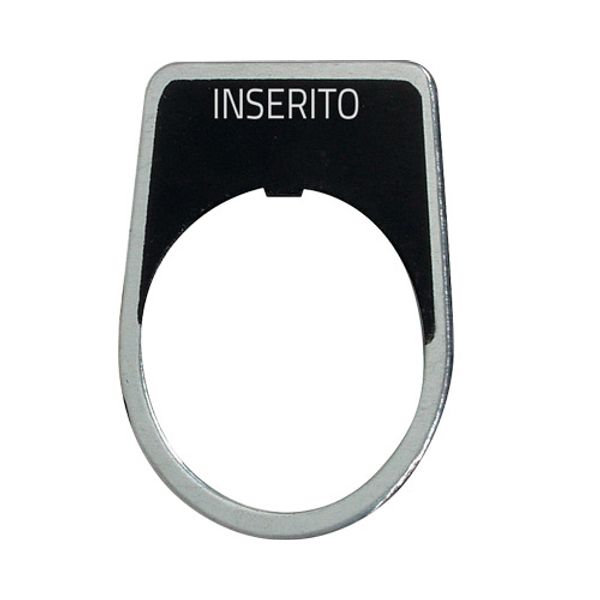 Legend plate "INSERITO" image 1