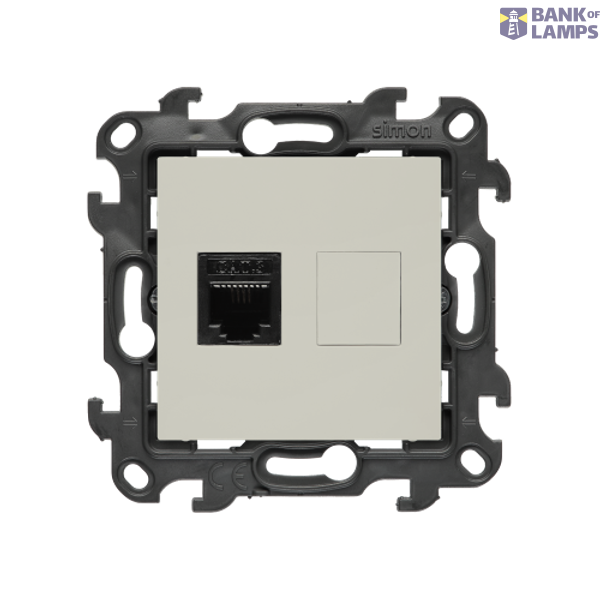 SOON ON SALE, RJ12 single telephone socket, (module), Simon 24, IP20, cashmere image 1
