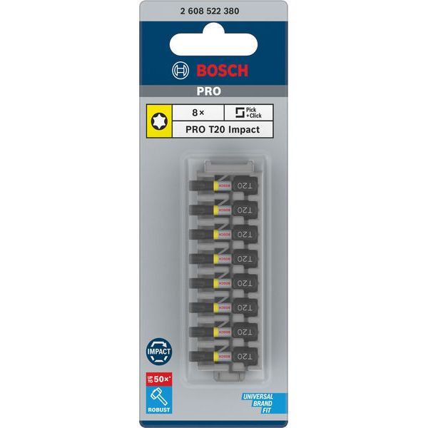 Impact Control Insert Bit Pack (8xT20) image 2