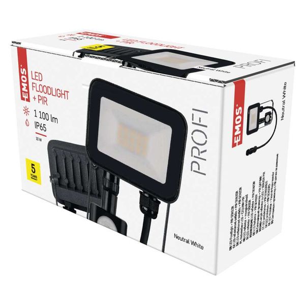 LED Floodlight INOVO with motion sensor, 10W, anthracite, neutral white image 1