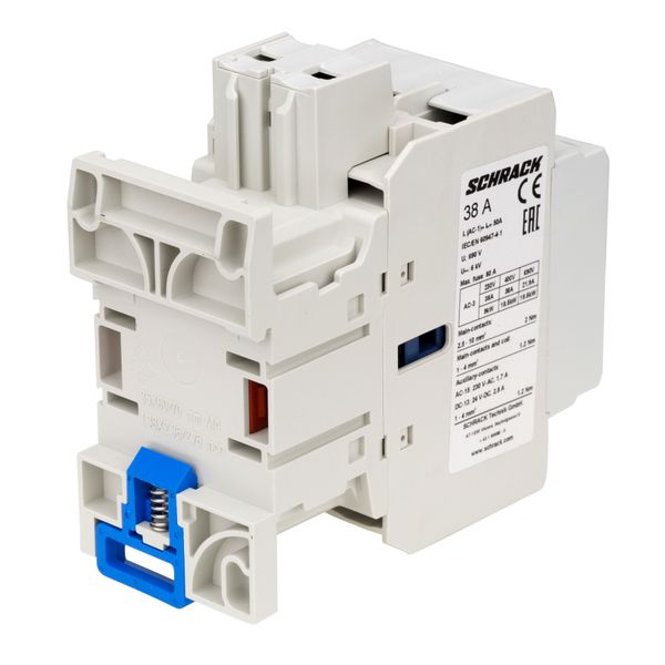 Contactor 3-pole, CUBICO Classic, 18,5kW, 38A,1NO+1NC, 24VAC image 3
