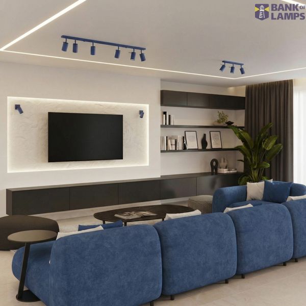 Ceiling lamp RING 4L ultramarine image 8