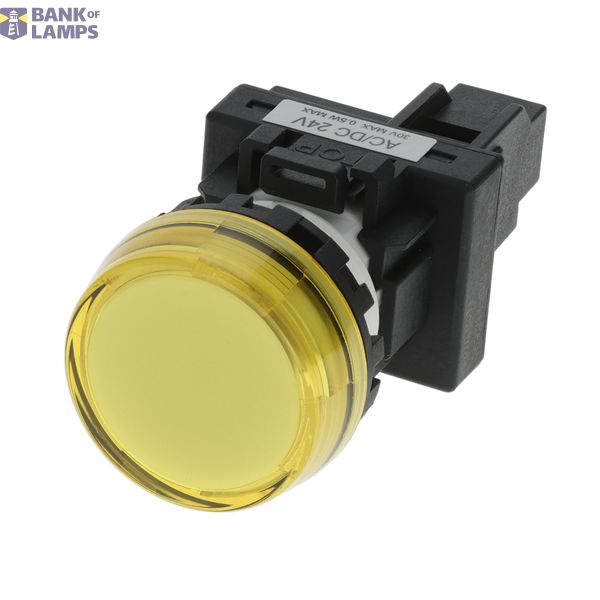 Indicator M22N flat etched, CAP COLOR YELLOW, LED YELLOW, LED VOLTAGE 100-120 VAC A2260119F image 1