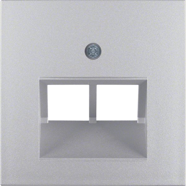 Centre plate for FCC soc. out. 2gang, B.7, al., matt, lacq. image 1