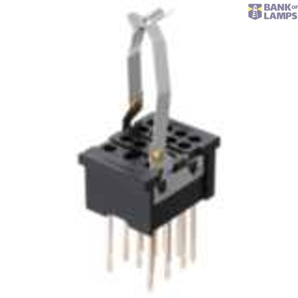 Relay Socket, Square, 14 Pins, Back-Mounting, Wrapping Terminals, With Clip PY  1204H image 1