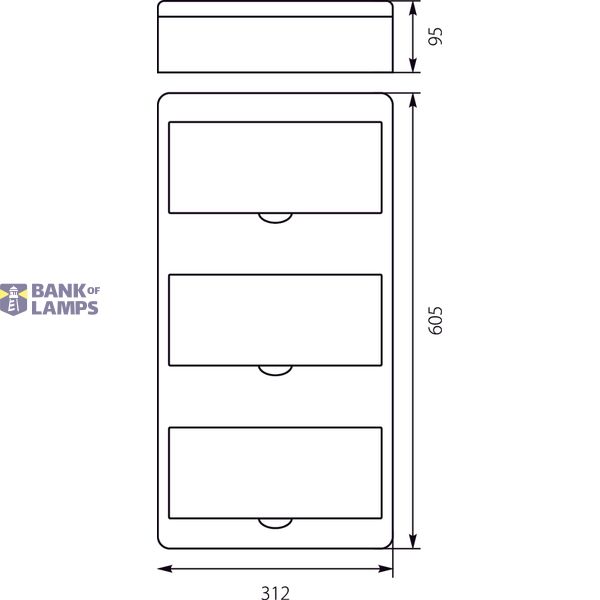 Surface-mounted distribution board RN-36 Fala (N+PE) image 2