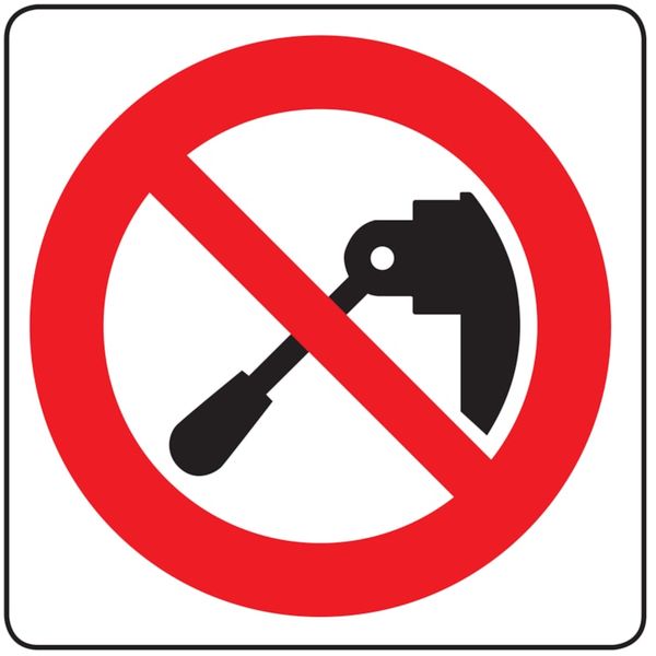 Square prohibition signs - Side: 125 mm image 1