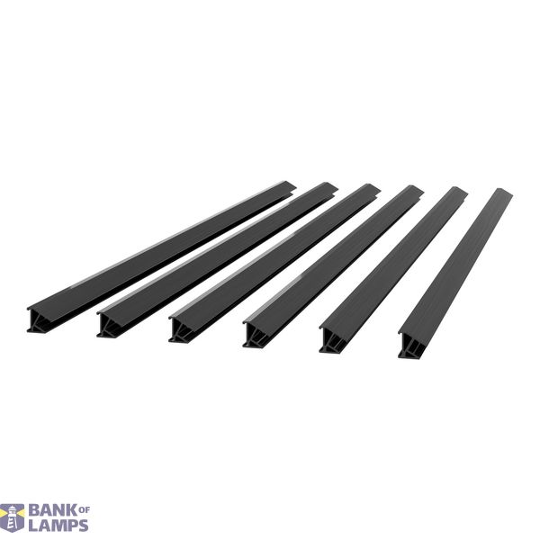 Lighting Mounting Rail 1000 mm x6 Black image 2