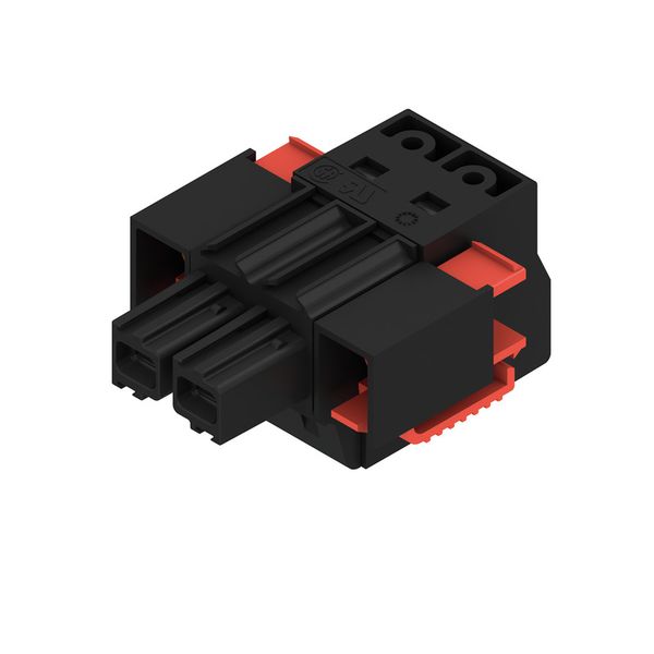 PCB plug-in connector, female plug, 10.16 mm, Number of poles: 2, 180°, PUSH IN with actuator, Clamping range, max. : 16 mm², Box image 2