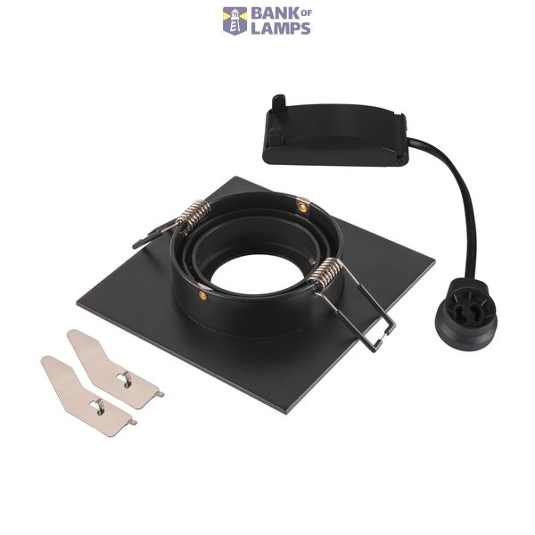 NEW TRIA® 75 XL, recessed ceiling light, square, max. 10W , GU10, black image 2